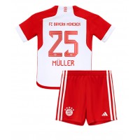 Dječji Nogometni Dres Bayern Munich Thomas Muller #25 Domaci 2023-24 Kratak Rukav (+ Kratke hlače)
